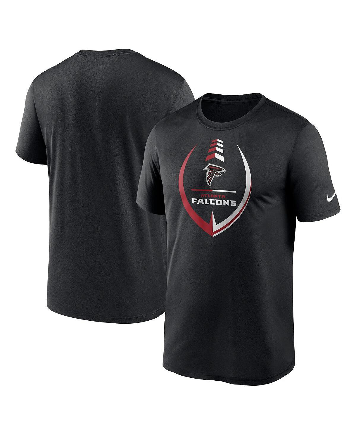 Мужская черная футболка Atlanta Falcons Icon Legend Performance Nike