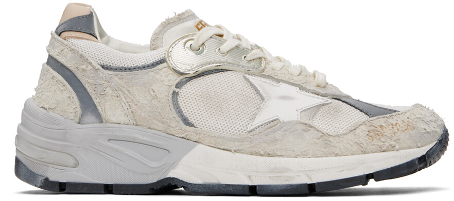 

Бело-серые кроссовки Dad-Star Golden Goose, цвет White/Silver