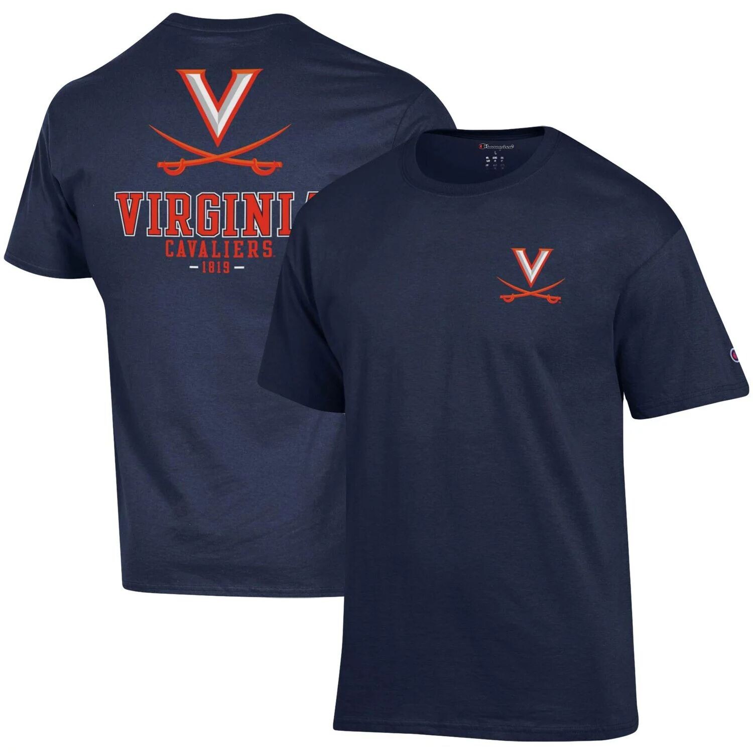

Мужская темно-синяя футболка Virginia Cavaliers Stack 2-Hit Champion