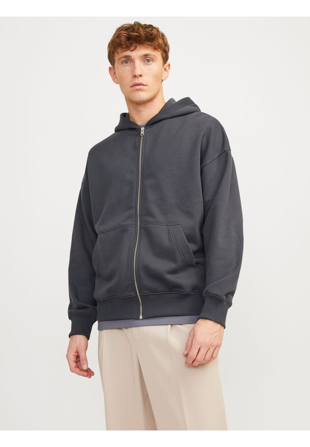 

Толстовка JPRBLUHARVEY ZIP HOOD UNISEX Jack & Jones, цвет asphalt