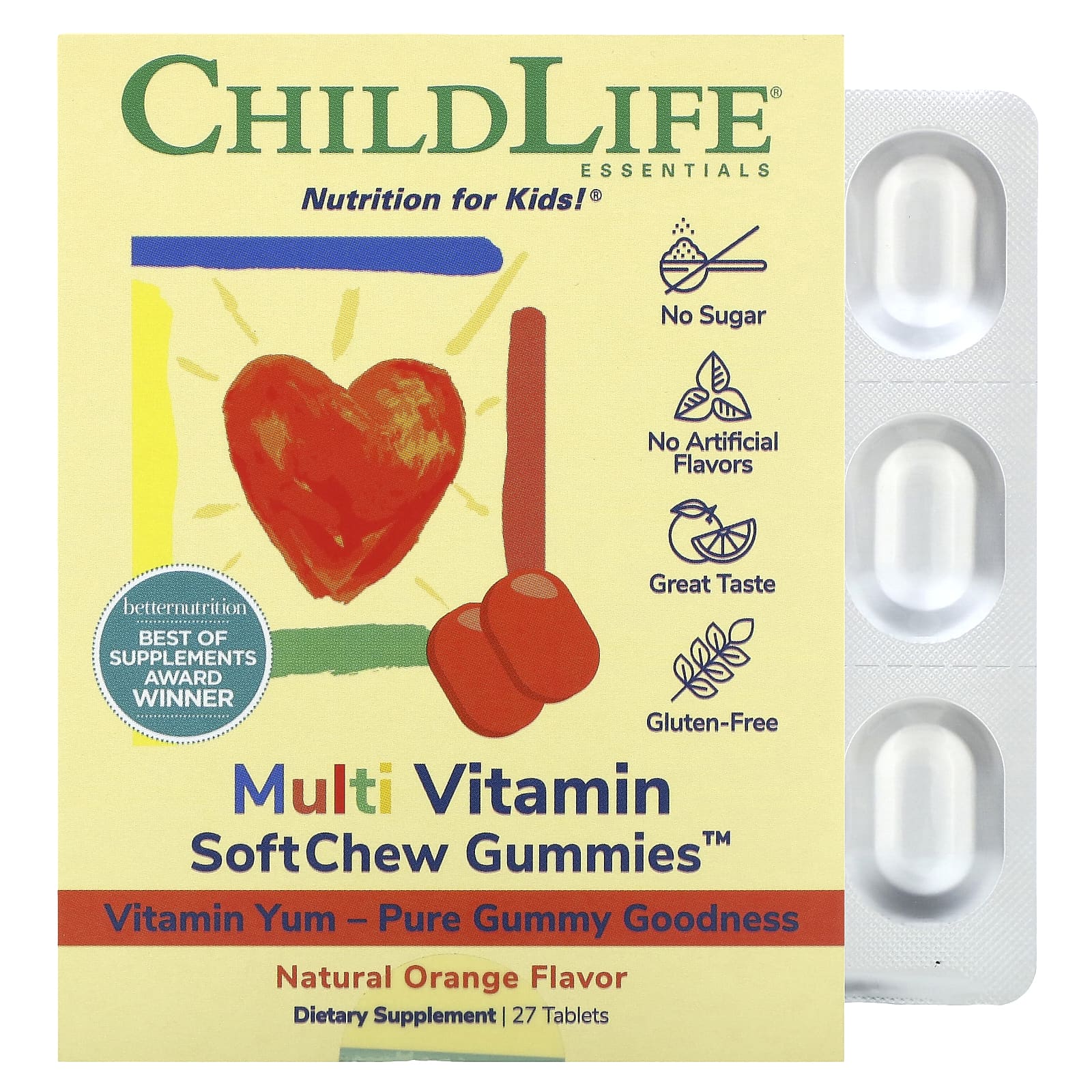 ChildLife Multi Vitamin SoftMelts со вкусом натурального апельсина 27 таблеток