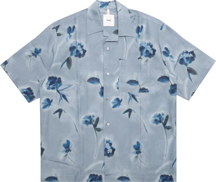 Рубашка OAMC Flora Kurt 'Artic Ice', синий