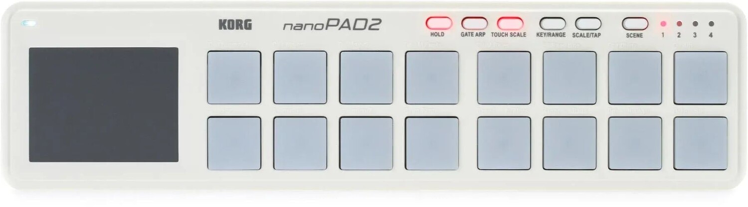 

Korg nanoPAD2 16-контактный USB-контроллер — белый