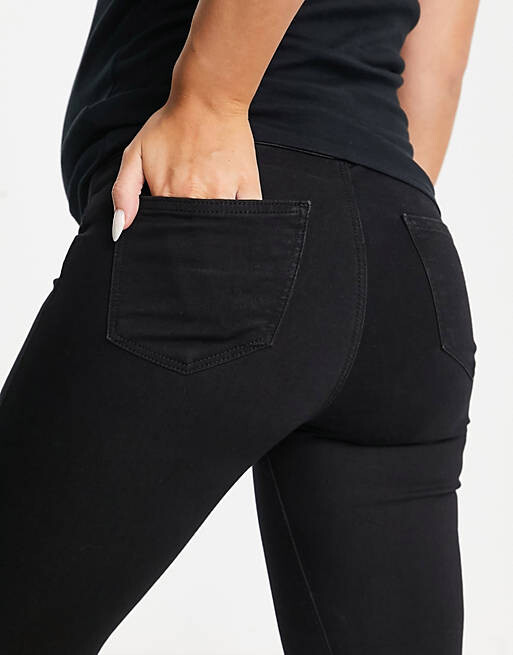 

Черные джинсы с завышенной талией Topshop Maternity Joni