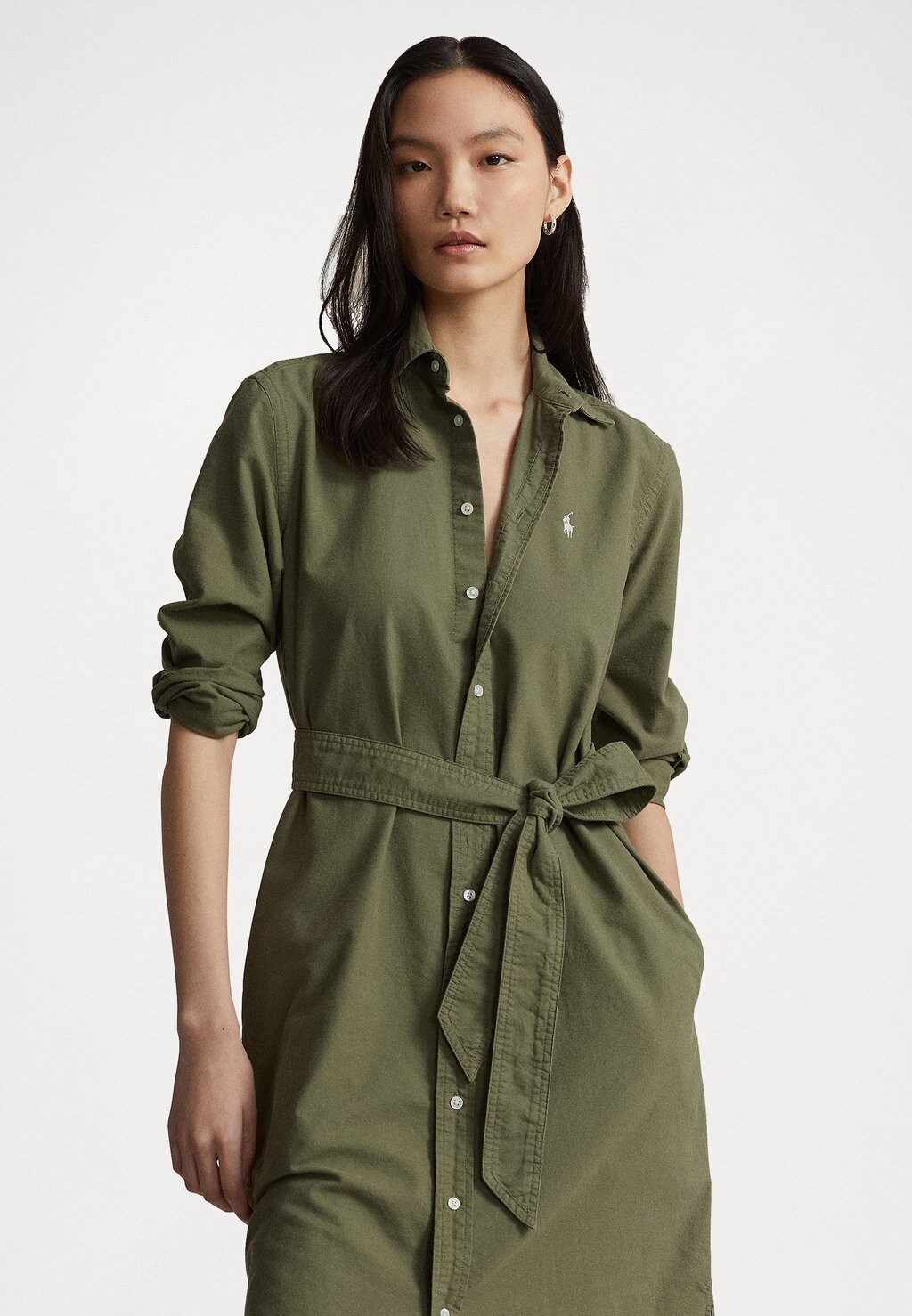 

Платье-рубашка Cory Long Sleeve Day Dress Polo Ralph Lauren, цвет olive