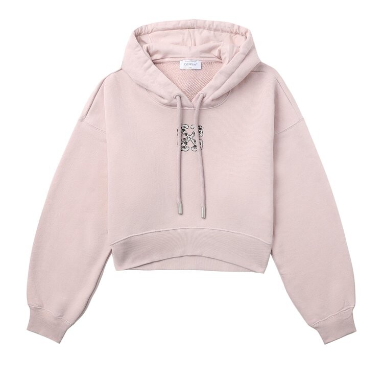 

Худи Off-White Bling Leaves Arrow Cropped Hoodie, цвет Lilac