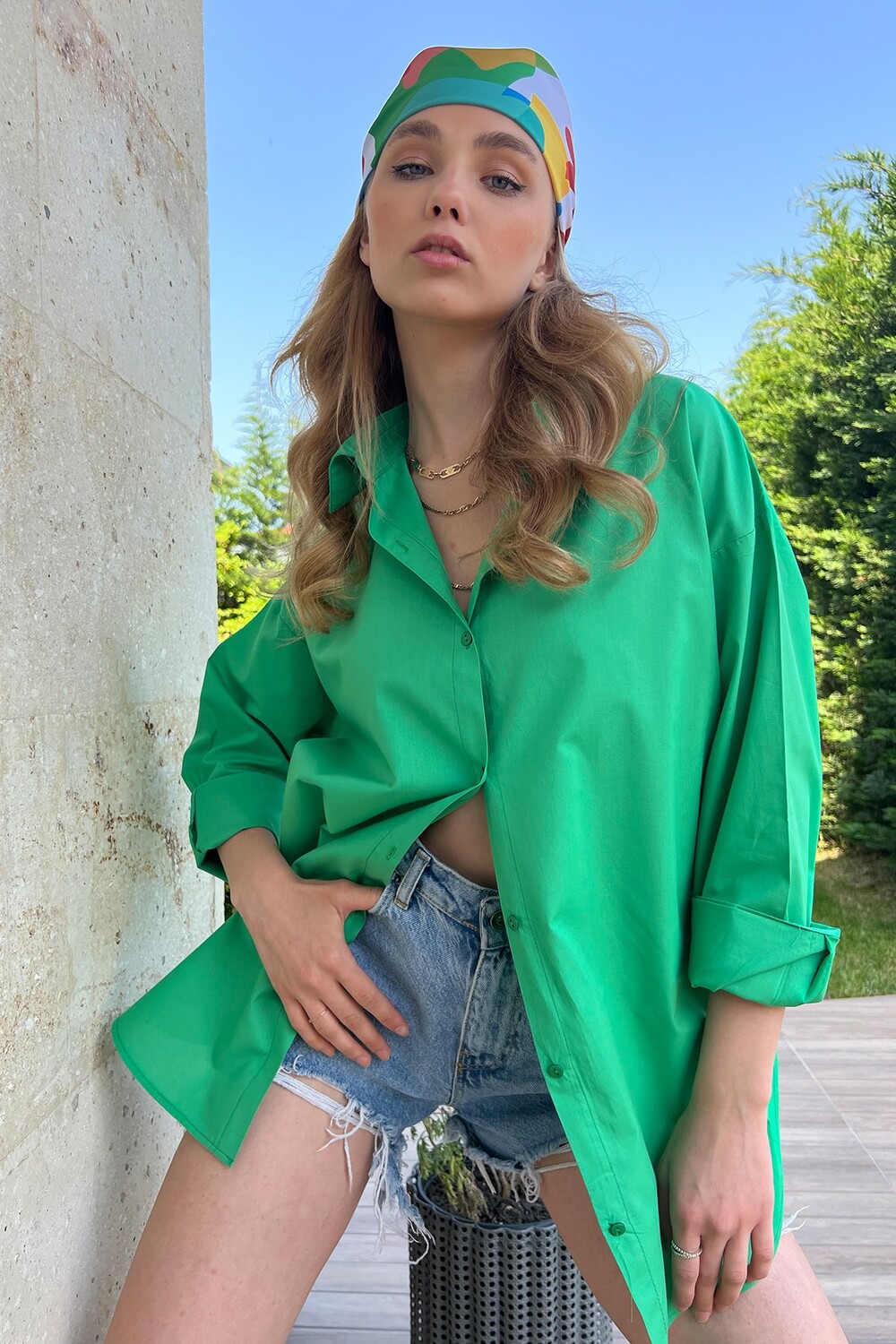 

Рубашка – зеленая – свободного кроя Trend Alaçatı Stili, зеленый
