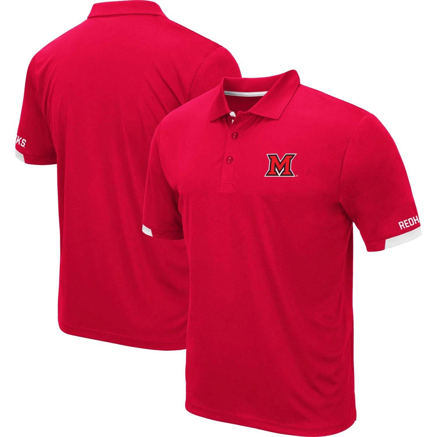 

Мужская футболка-поло Red Miami University RedHawks Santry Colosseum