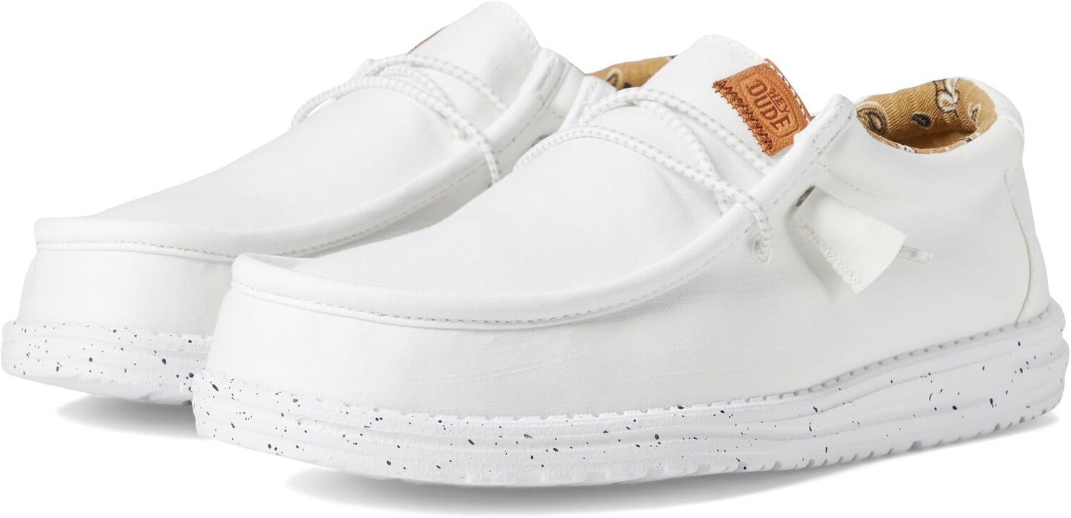 

Кроссовки Wally Washed Canvas Slip-On Casual Shoes Hey Dude, белый