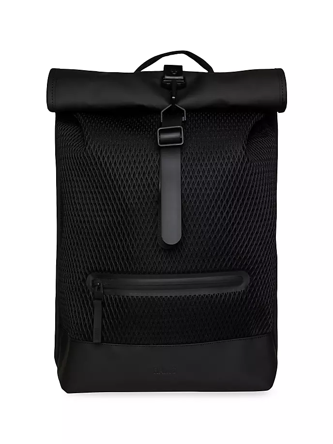 

Рюкзак Rolltop Mesh W3 Rains, черный