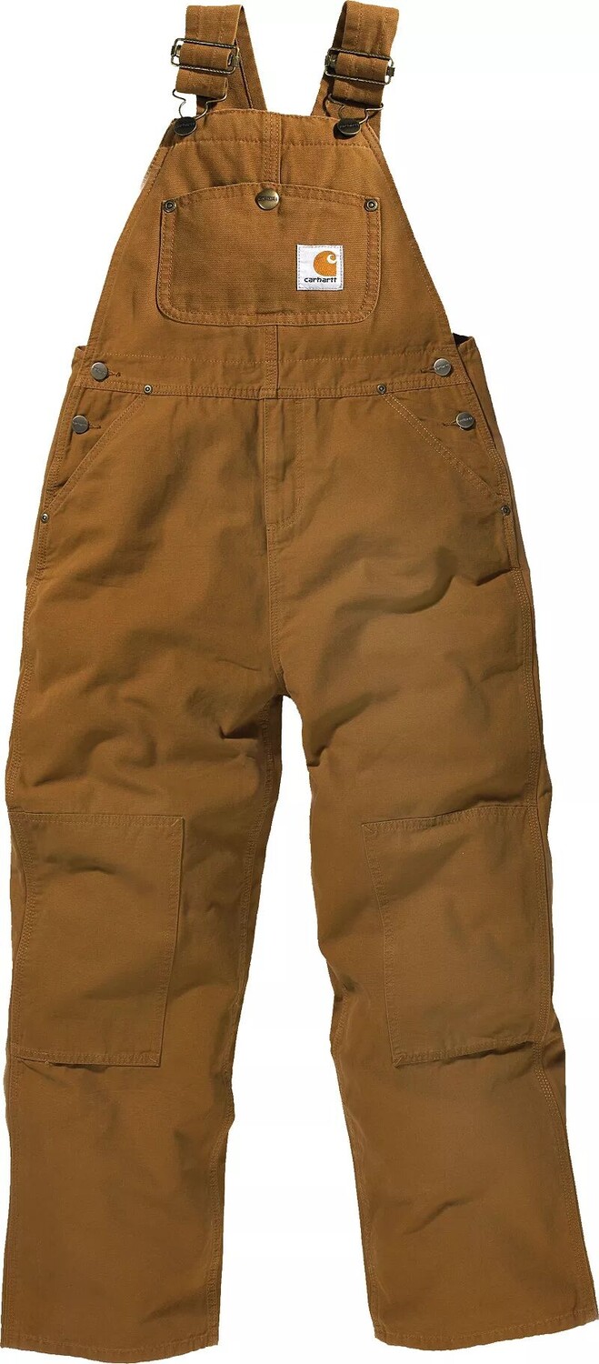 

Комбинезон с нагрудником Carhartt для мальчиков с эффектом утиной стирки, коричневый