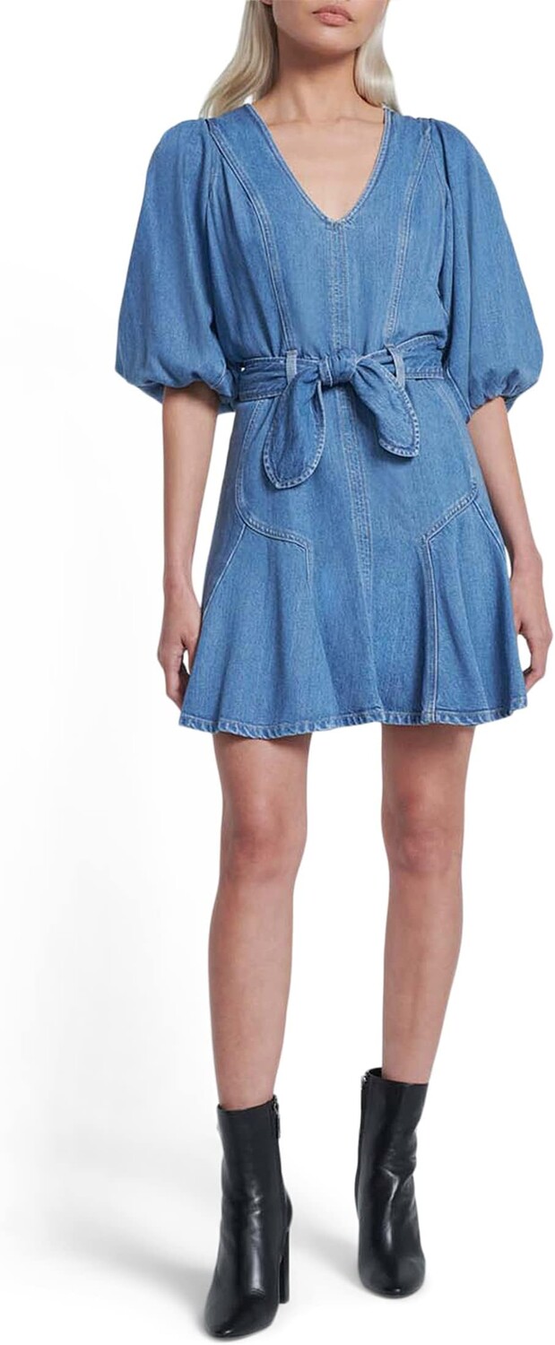

Платье Eco Luster с пышными рукавами 7 For All Mankind, цвет Tulip