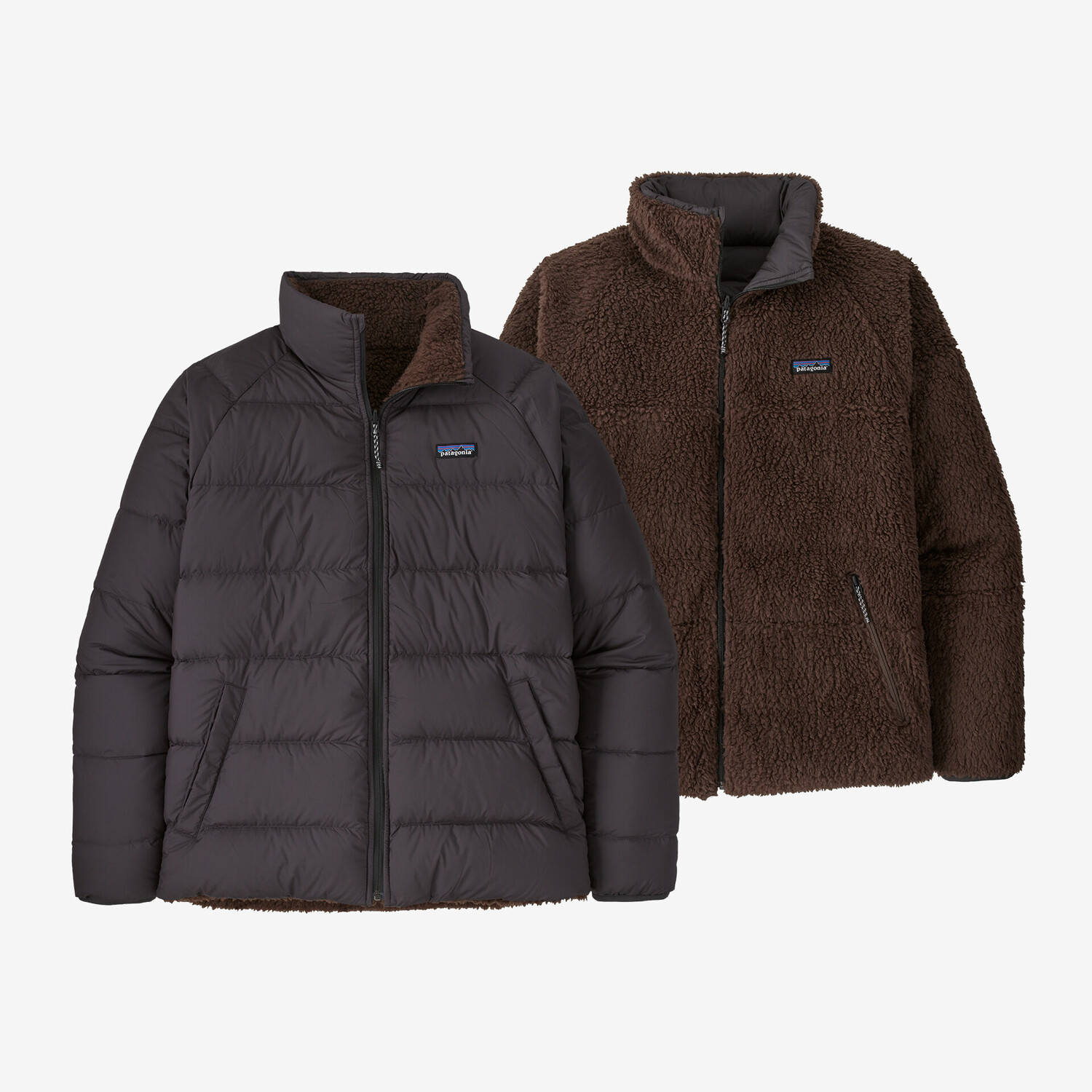 

Мужская двусторонняя флисовая куртка на бесшумном пуху Patagonia, черный