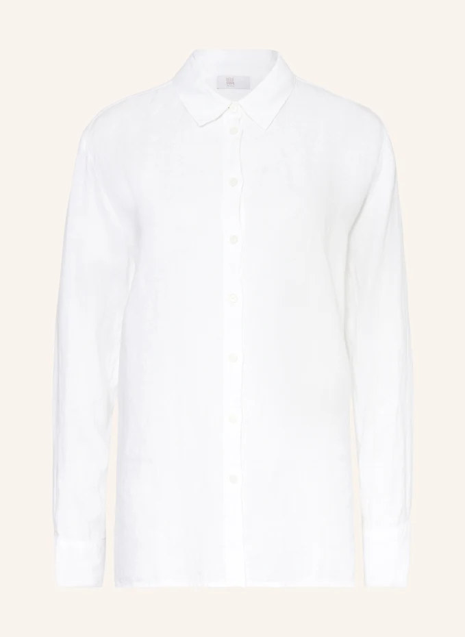 Льняная блузка-рубашка Riani, белый