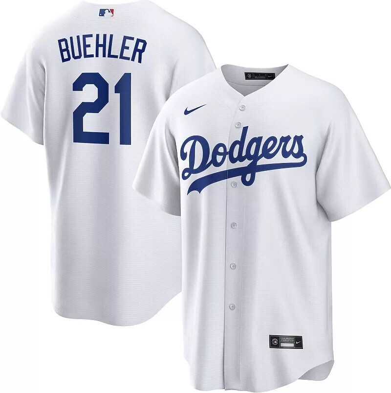 

Мужская белая майка Nike Los Angeles Dodgers Walker Buehler #21