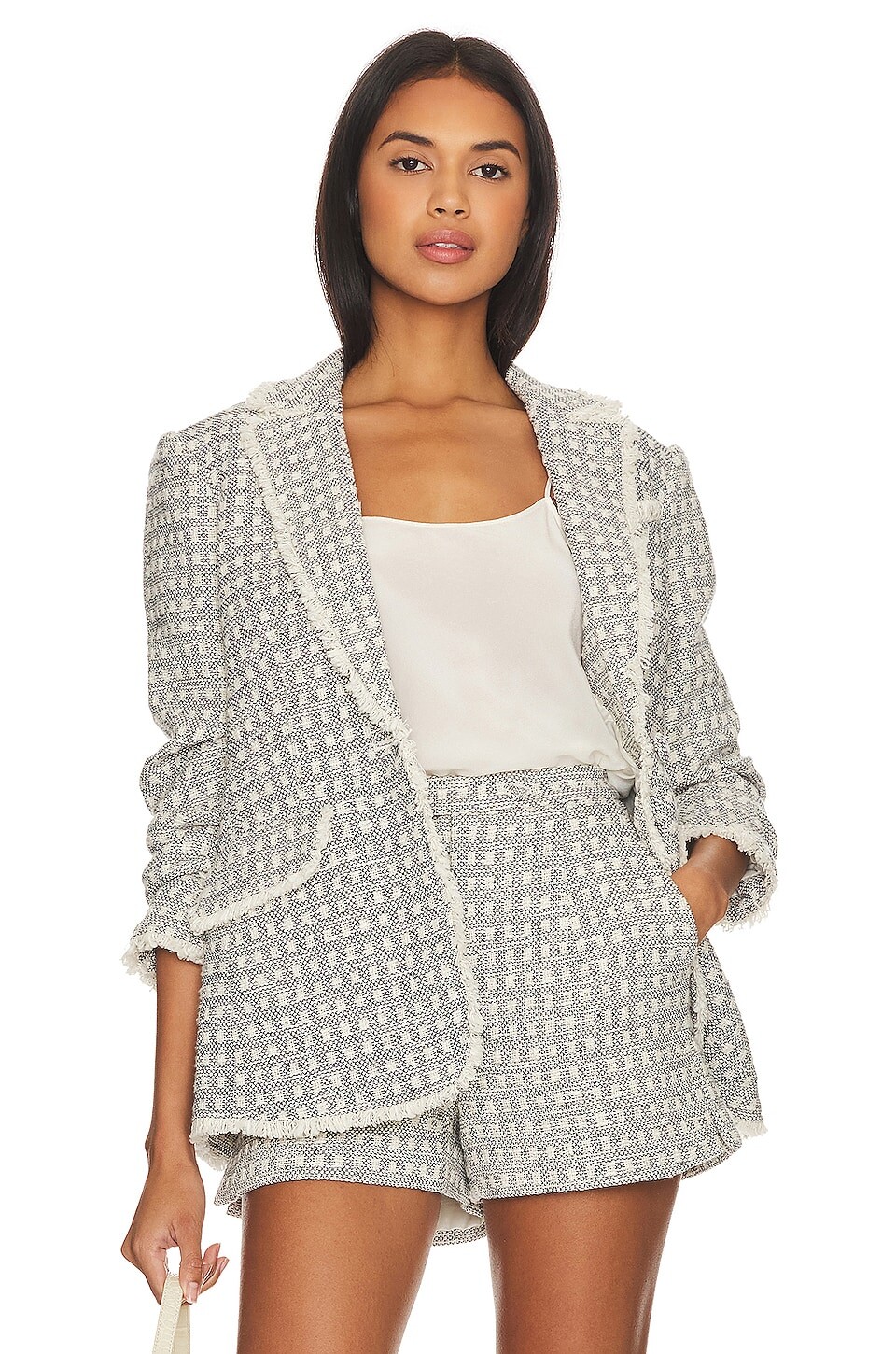 

Блейзер Cinq a Sept Tweed Khloe, цвет Navy & White