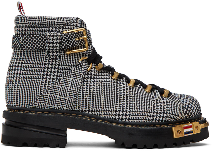 

Черно-белые походные ботинки Engineered Hiking Boots Thom Browne