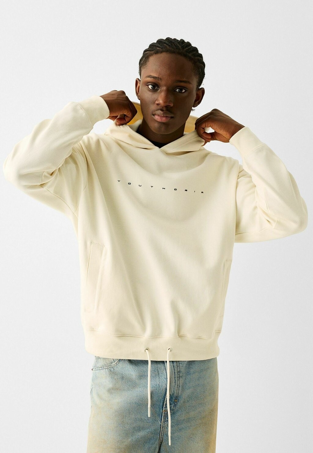 

Толстовка PRINTED Bershka, цвет white