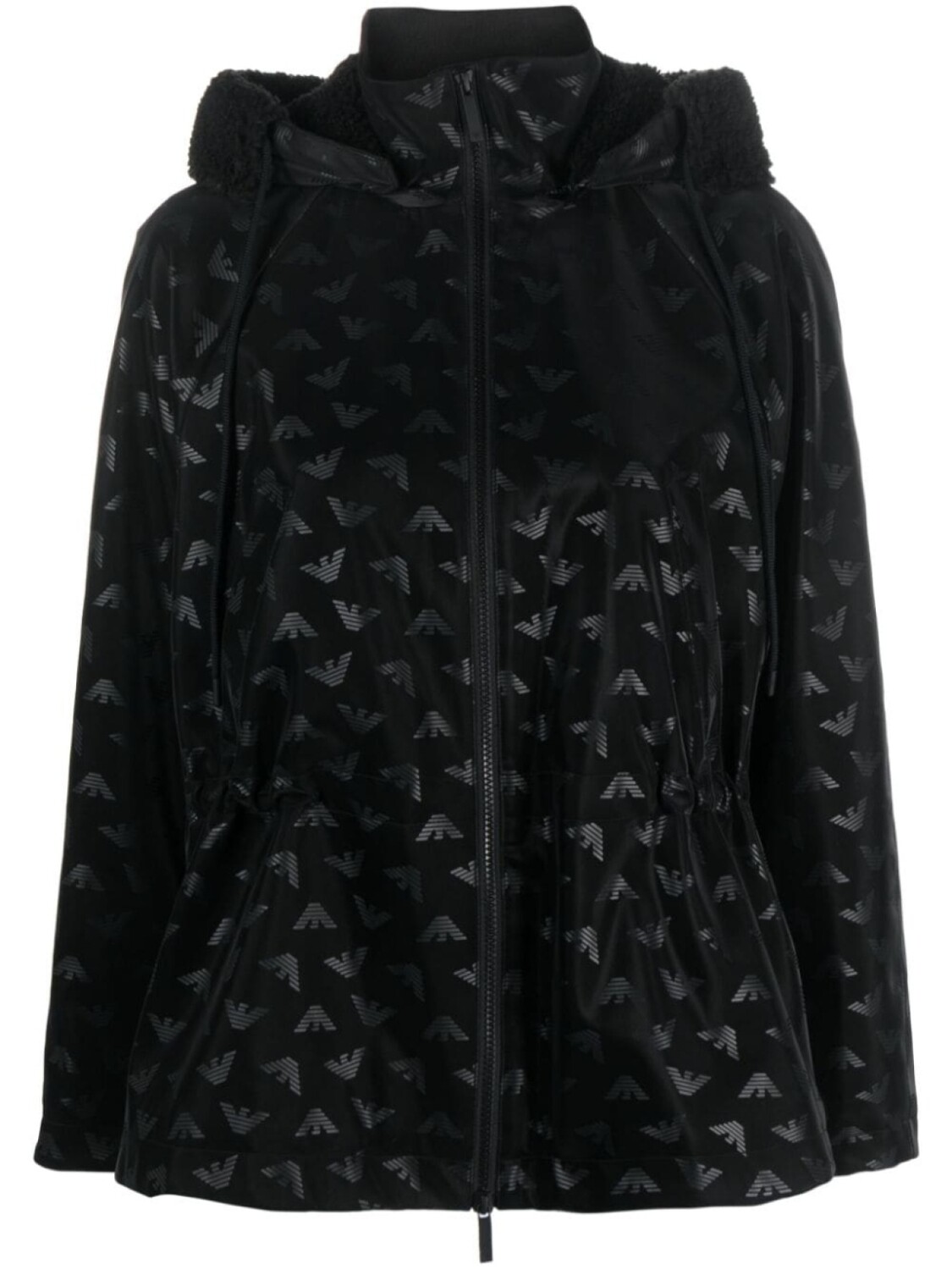 

Emporio Armani куртка с капюшоном и логотипом, черный