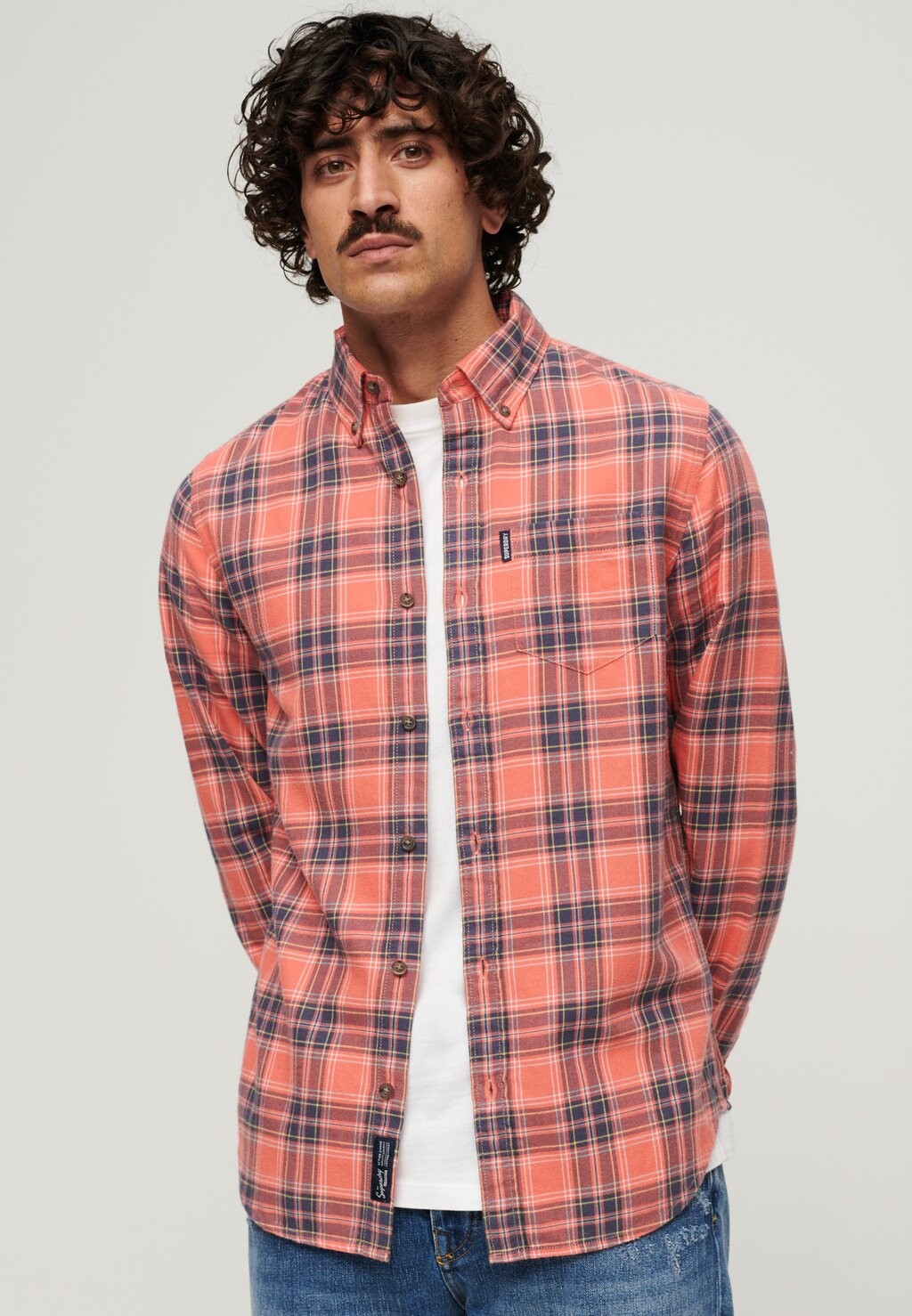 Рубашка VINTAGE CHECK Superdry, цвет red check рубашка oversized utility check over superdry красный