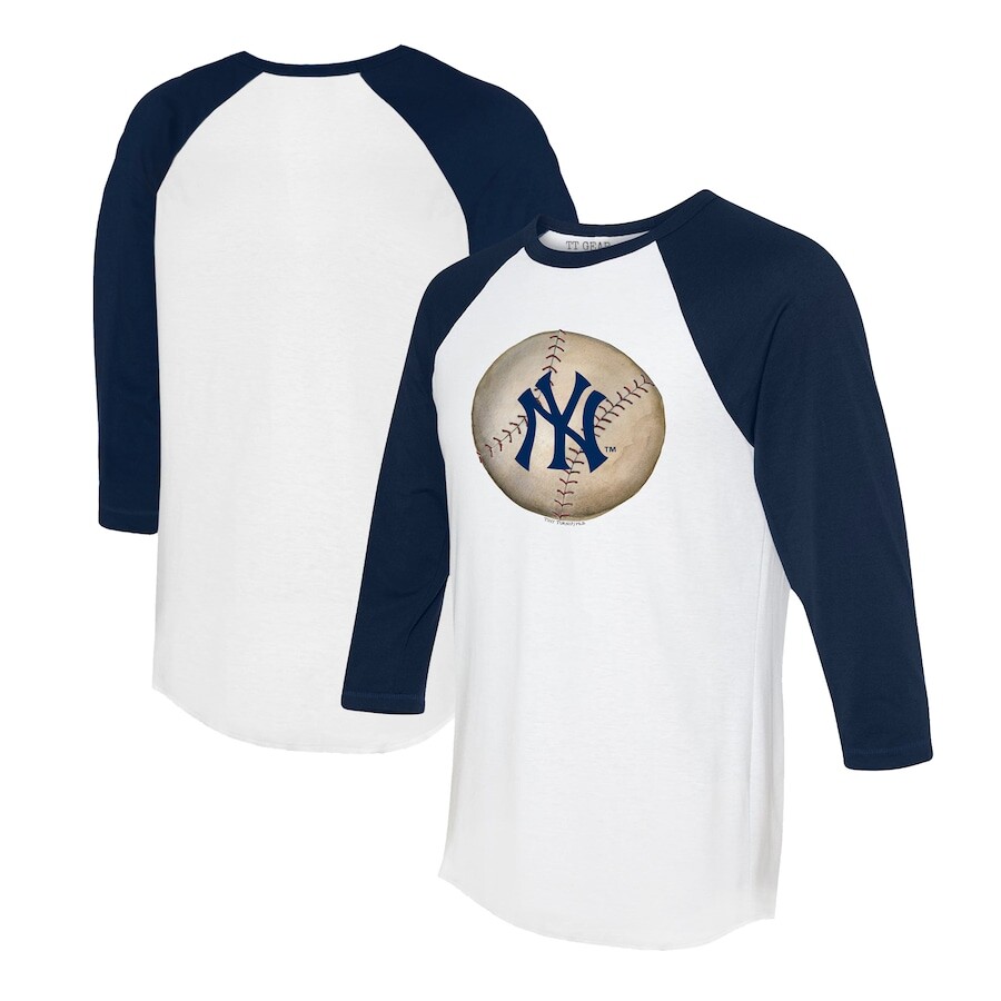 

Футболка с длинным рукавом Tiny Turnip New York Yankees, белый