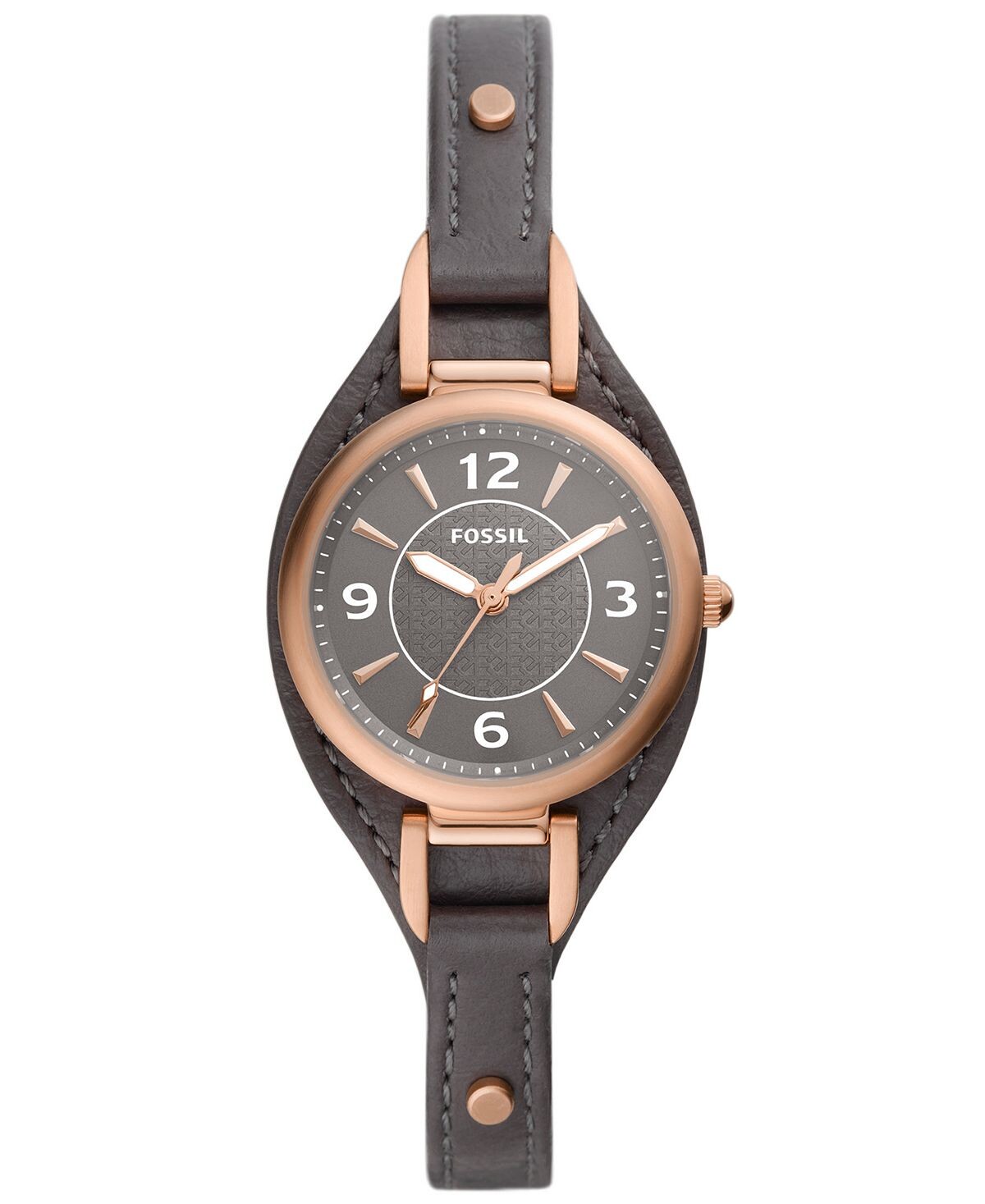 

Женские часы Carlie Grey с кожаным ремешком, 28 мм Fossil, черный