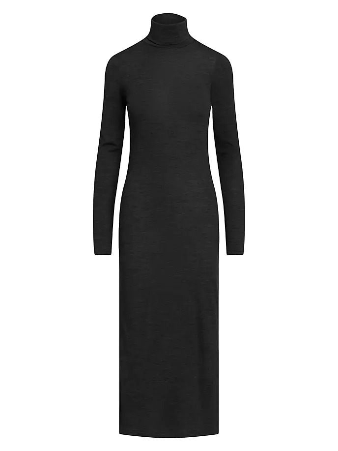 

Платье-миди с водолазкой из джерси из смесовой шерсти Polo Ralph Lauren, цвет onyx heather