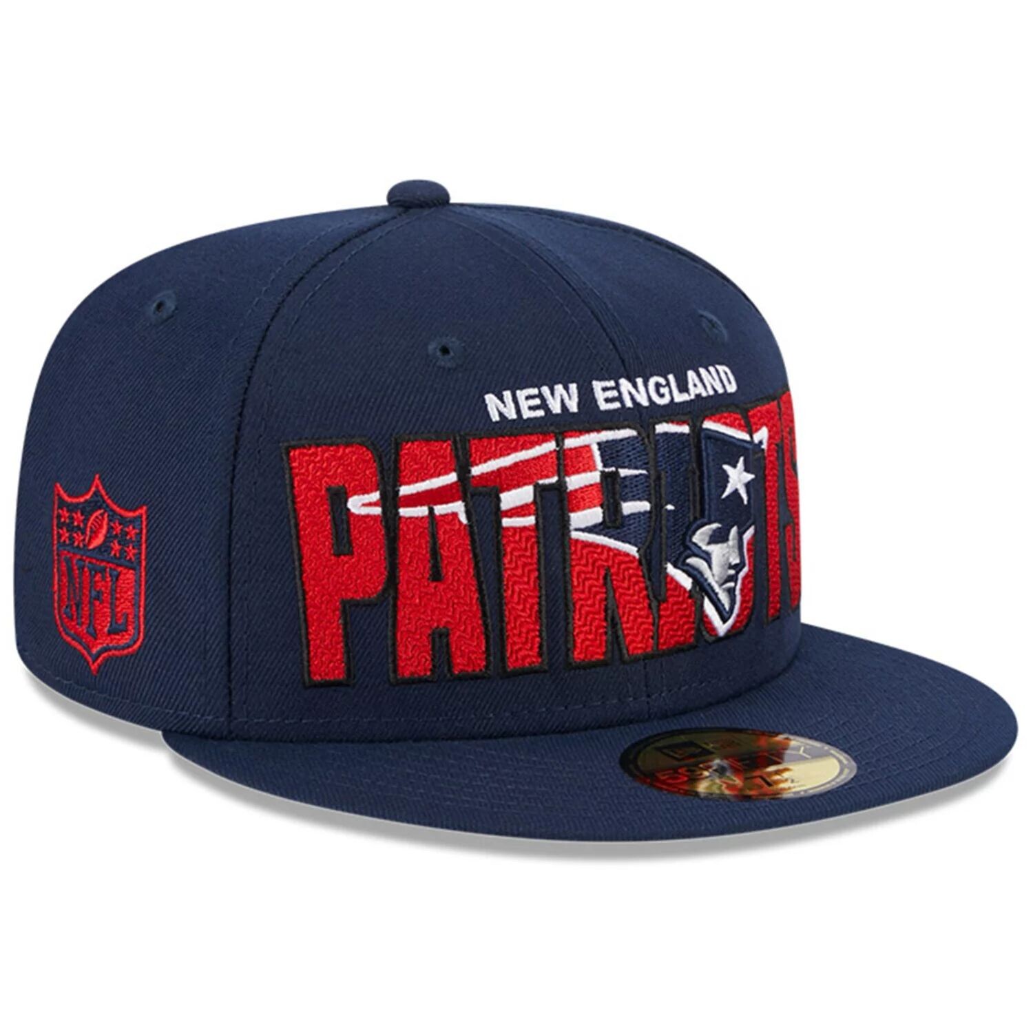 

Мужская облегающая шляпа New Era Navy New England Patriots 2023 NFL Draft 59FIFTY