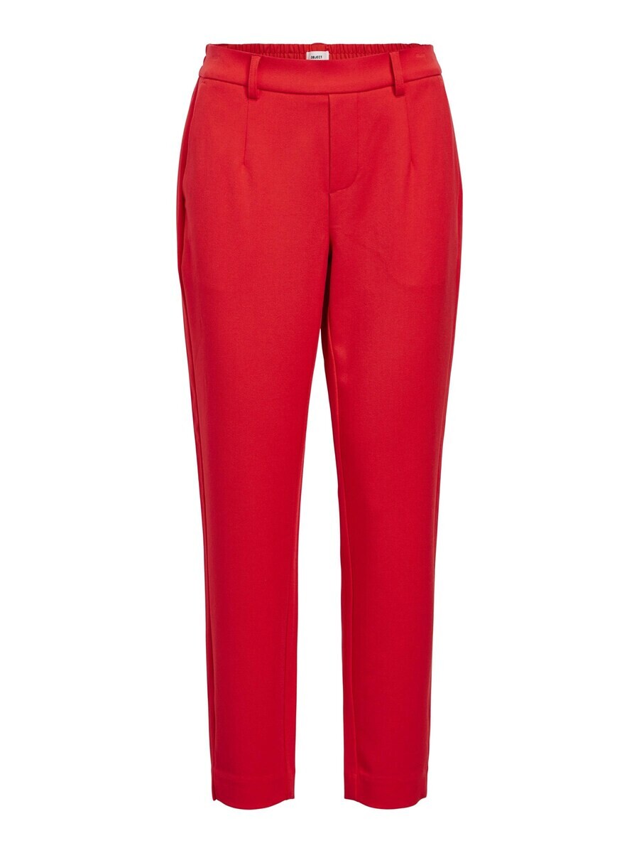 

Брюки OBJECT Slim fit Pleat-Front Pants Lisa, красный