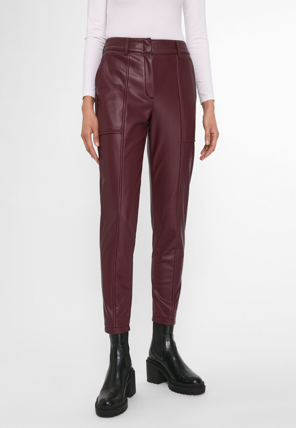 

Брюки Basler Lederimitathose Trousers, цвет burgunder