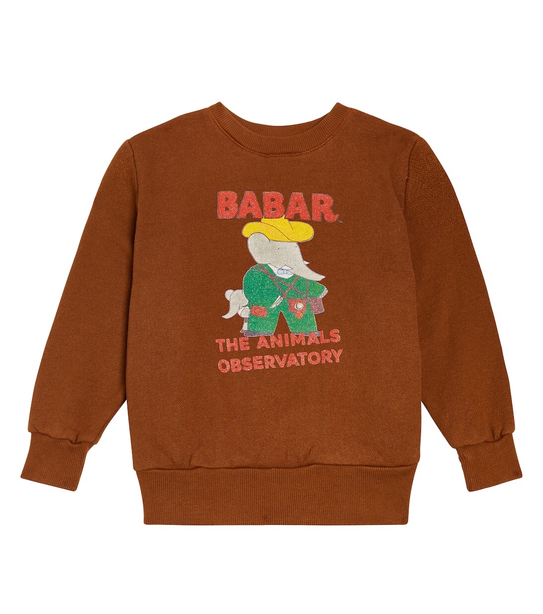 

Толстовка из хлопкового джерси x babar The Animals Observatory, коричневый