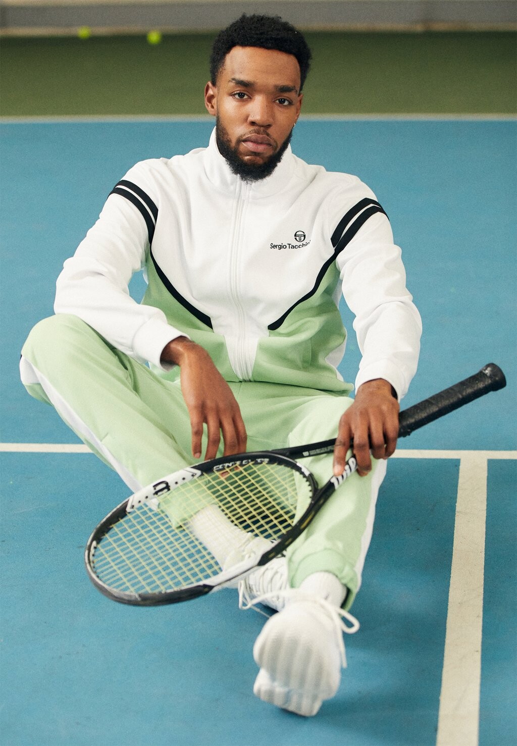 

Спортивный костюм ANGLE TRACKSUIT Sergio Tacchini, цвет quiet green/white