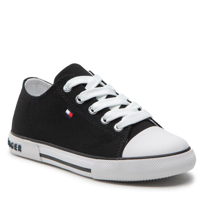 Кроссовки Tommy Hilfiger LowCut Lace-Up, черный кроссовки canvas lace up sneaker tommy hilfiger черный