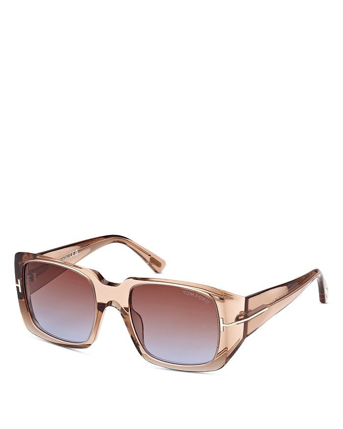 

Квадратные солнцезащитные очки Tom Ford Ryder-02, 51 мм, коричневый/бежевый