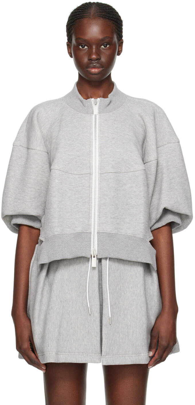 

Серый свитшот из губки Sacai, цвет Grey