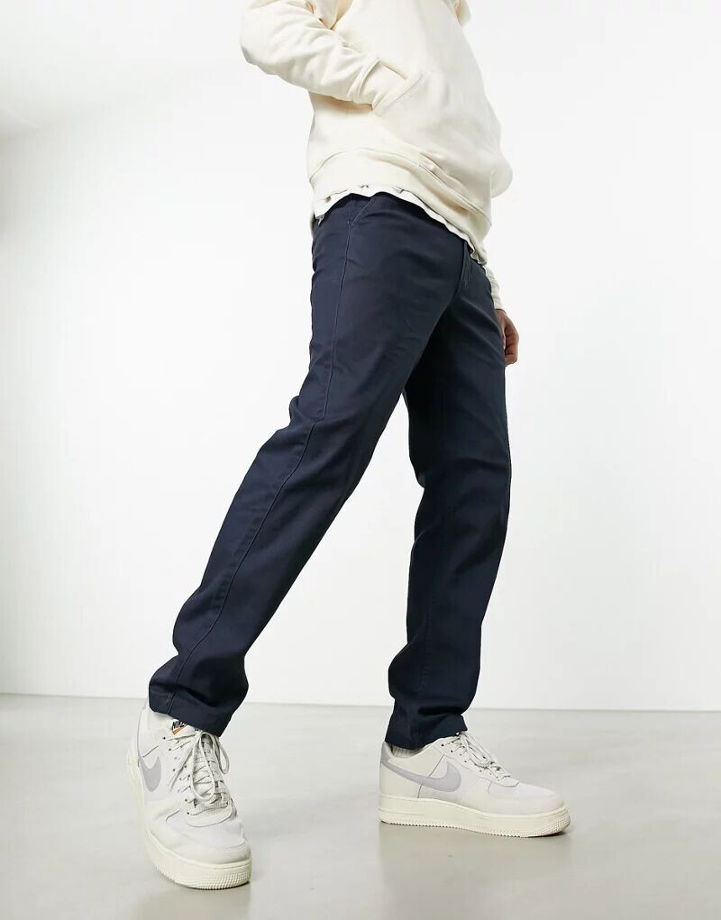 

Темно-синие чиносы прямого кроя Jack & Jones Intelligence Ollie