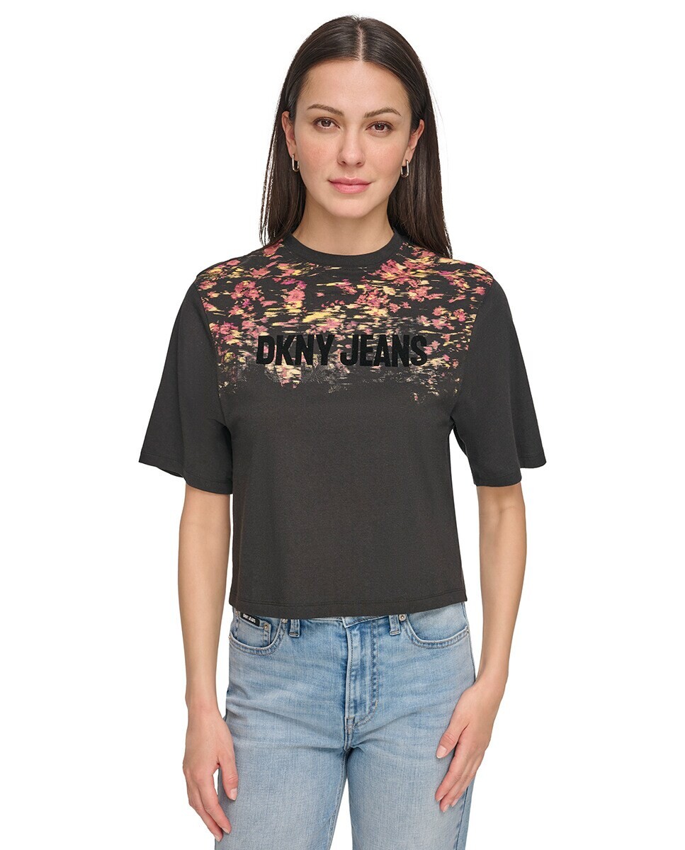 

Черная рубашка с логотипом Dkny Jeans, черный