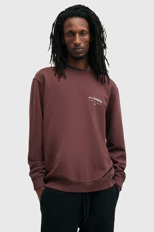 

Толстовка UNDERGROUND из хлопка AllSaints, бордовый