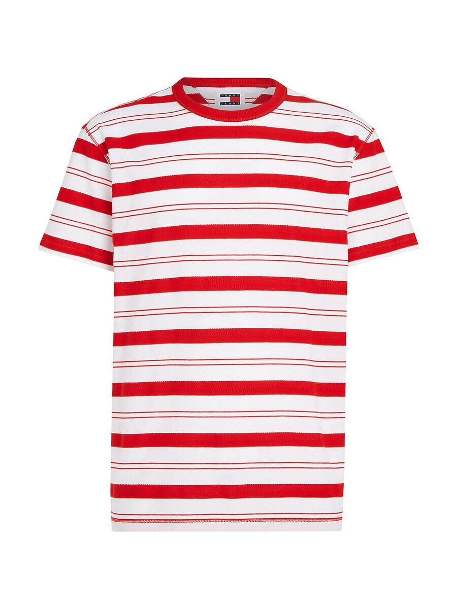 

Футболка Tommy Jeans, цвет Blood red/White