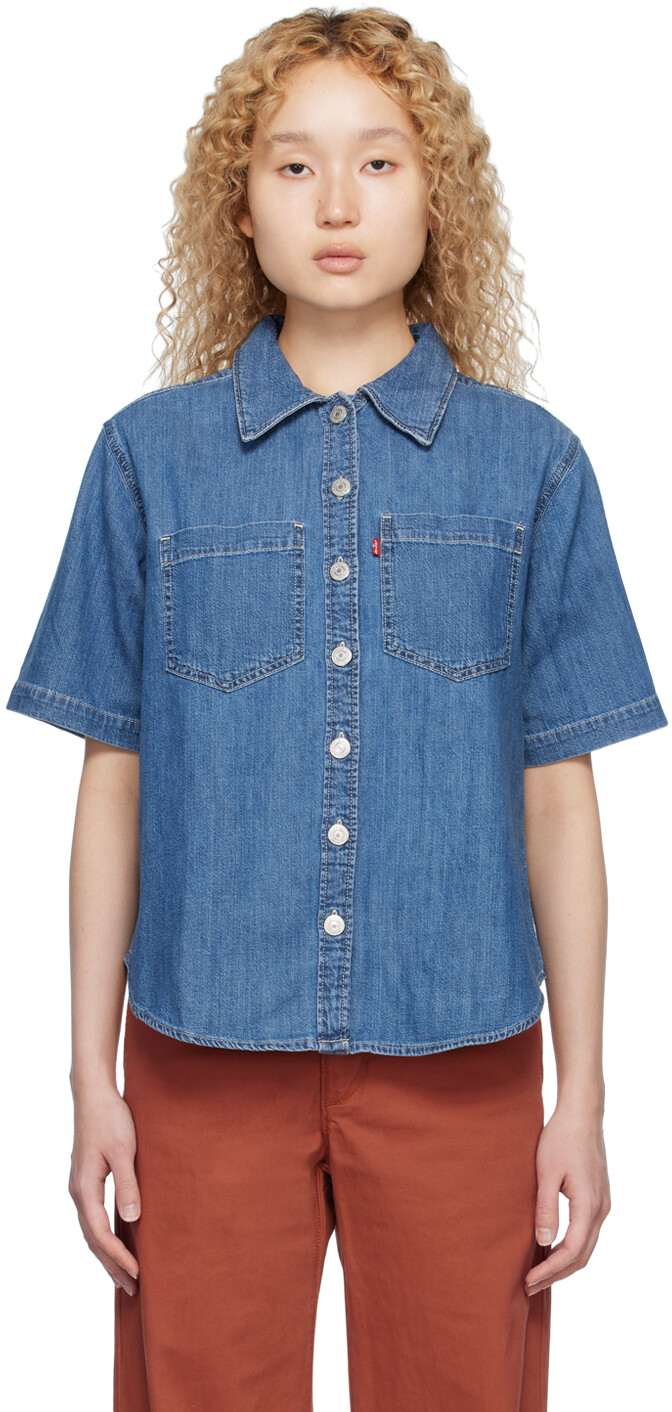 

Синяя джинсовая рубашка Caden Levi's