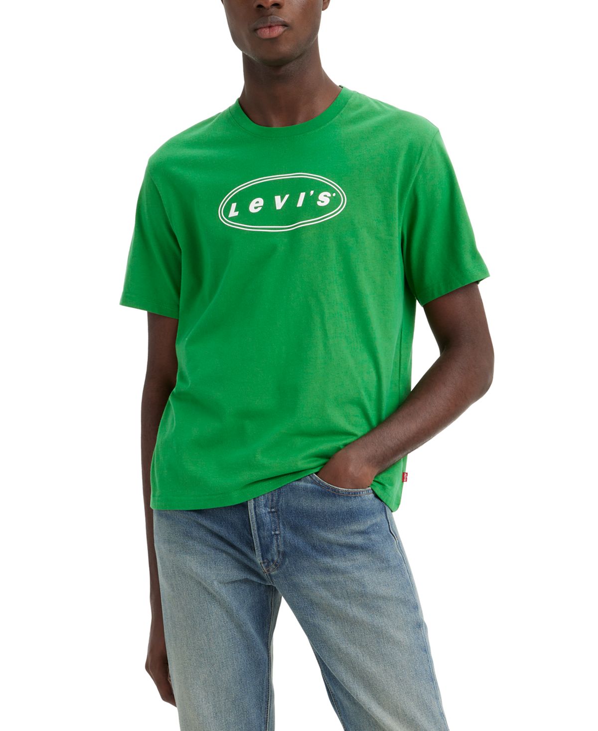 цена Мужская футболка свободного кроя с рисунком Levi's