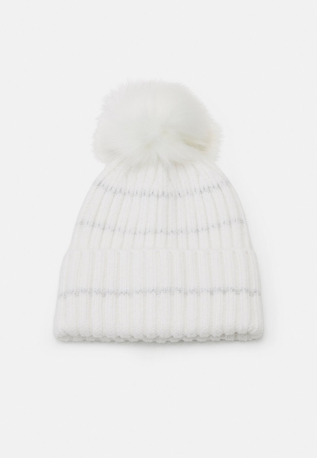 

Шапка ONLMALENA POMPOM BEANIE ONLY, Cloud Dancer/серебристый