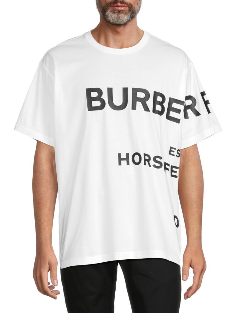 

Футболка с круглым вырезом и логотипом Burberry, белый