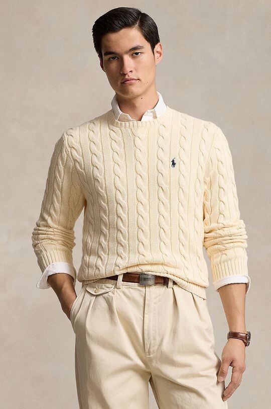 

Хлопковый свитер Polo Ralph Lauren, бежевый