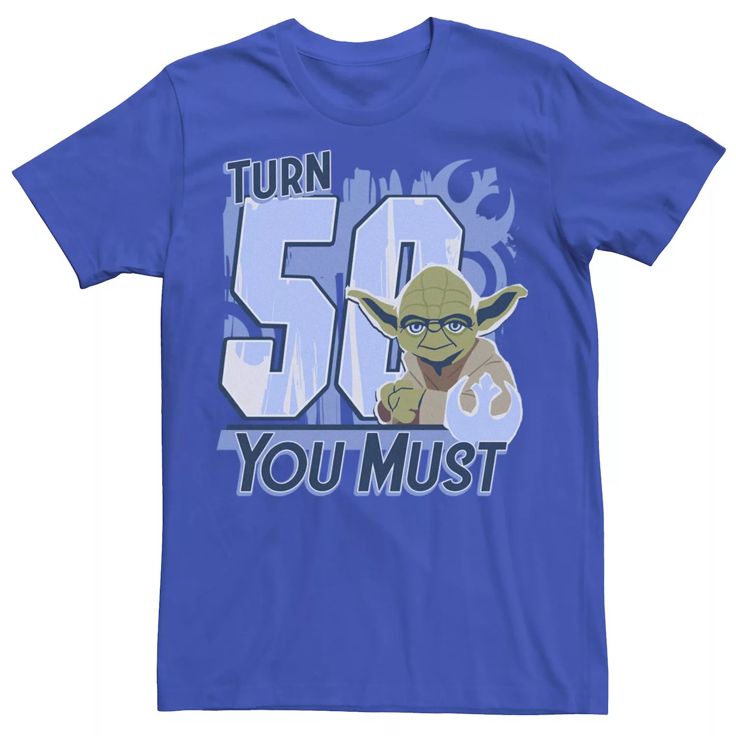 Мужская футболка с логотипом и портретом Star Wars Yoda Turn 50 You Must Rebel