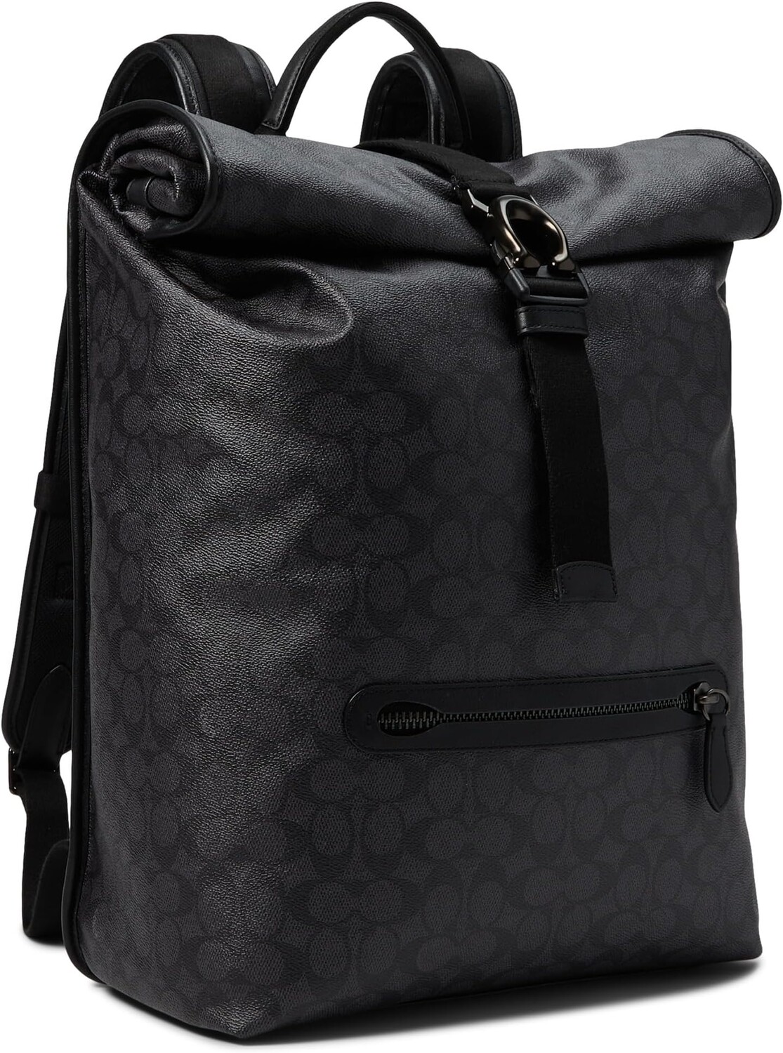 

Рюкзак Beck Roll Top Backpack in Signature COACH, цвет Charcoal/Black