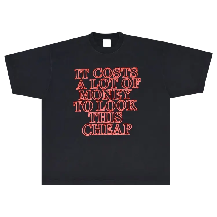 

Футболка Vetements Very Expensive 'Washed Black', черный