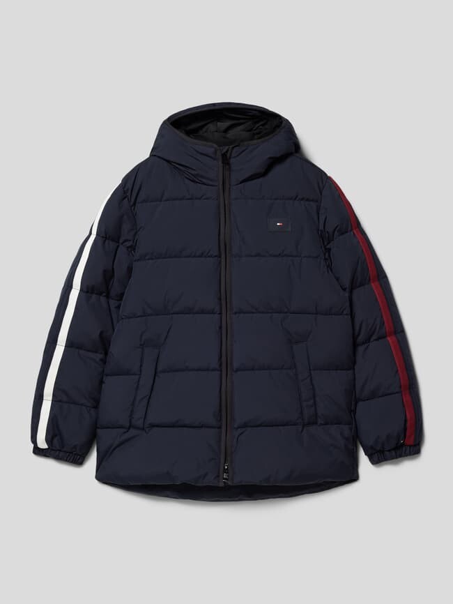 

Стеганая куртка с лейблом Tommy Hilfiger, темно-синий
