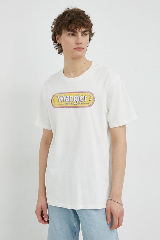 

Хлопковая футболка Wrangler, белый
