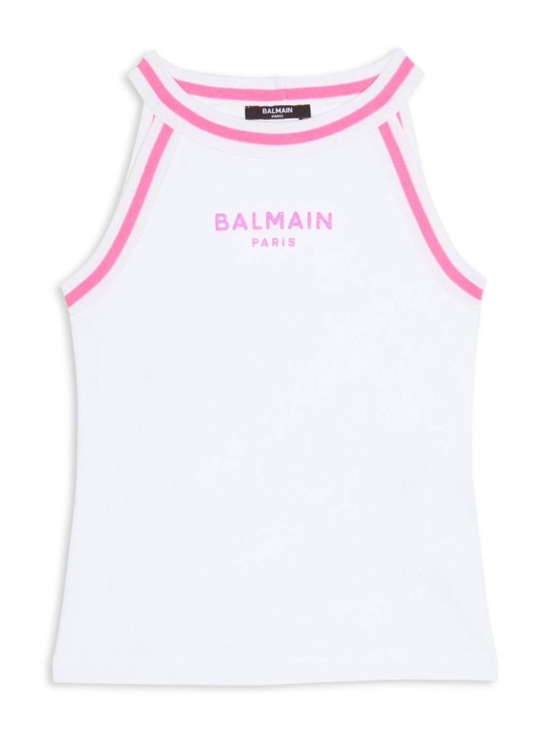 

Balmain Kids топ Paris с логотипом, белый